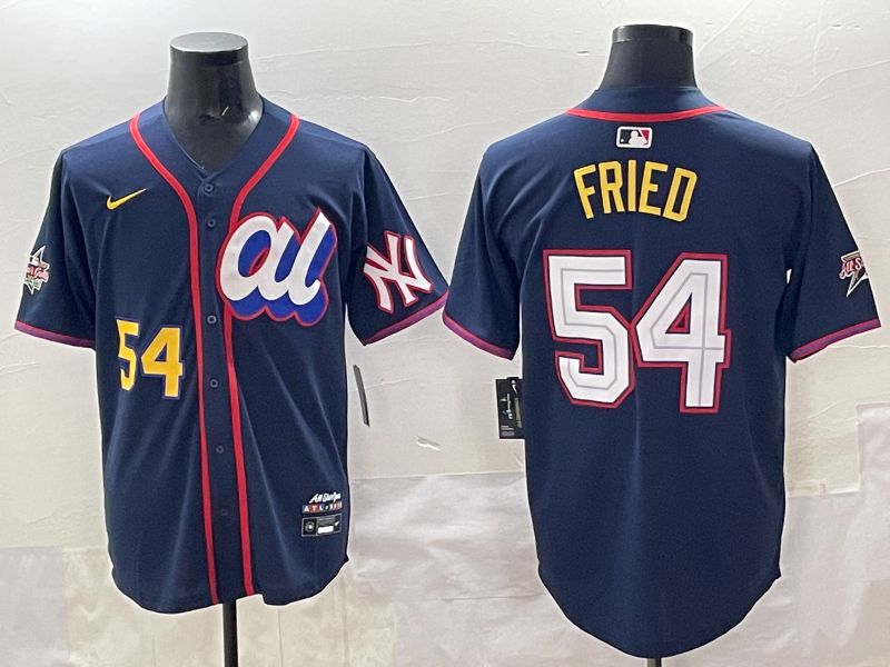 Men 2025 New York Yankees #54 Fried Drak Blue All star Nike MLB Jersey style 05